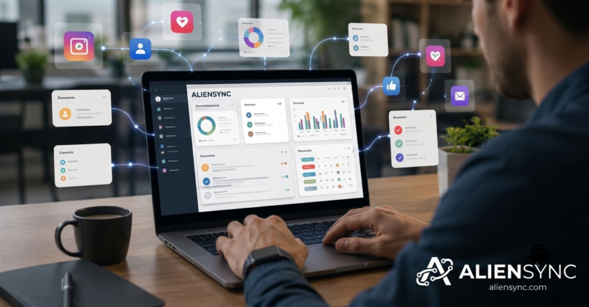apps and socials aliensync